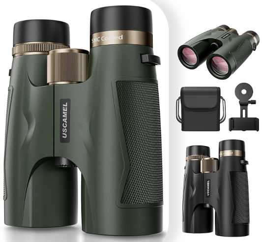 HD 10x42 Binoculars-SMC Optical System, BNISE Adult Binoculards for Bird Watching Cruise Ship Hiking Travel Sports,Green
