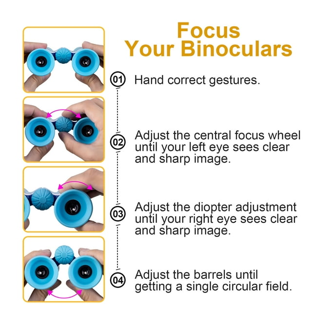 BNISE Binoculars for Kid, 8 x 21 Kids Binoculars for Kids 8-12, Birthday Presents Back to School Gifts for Kid, Kids Binoculars for 3-12 Years Boys and Girls, Pink