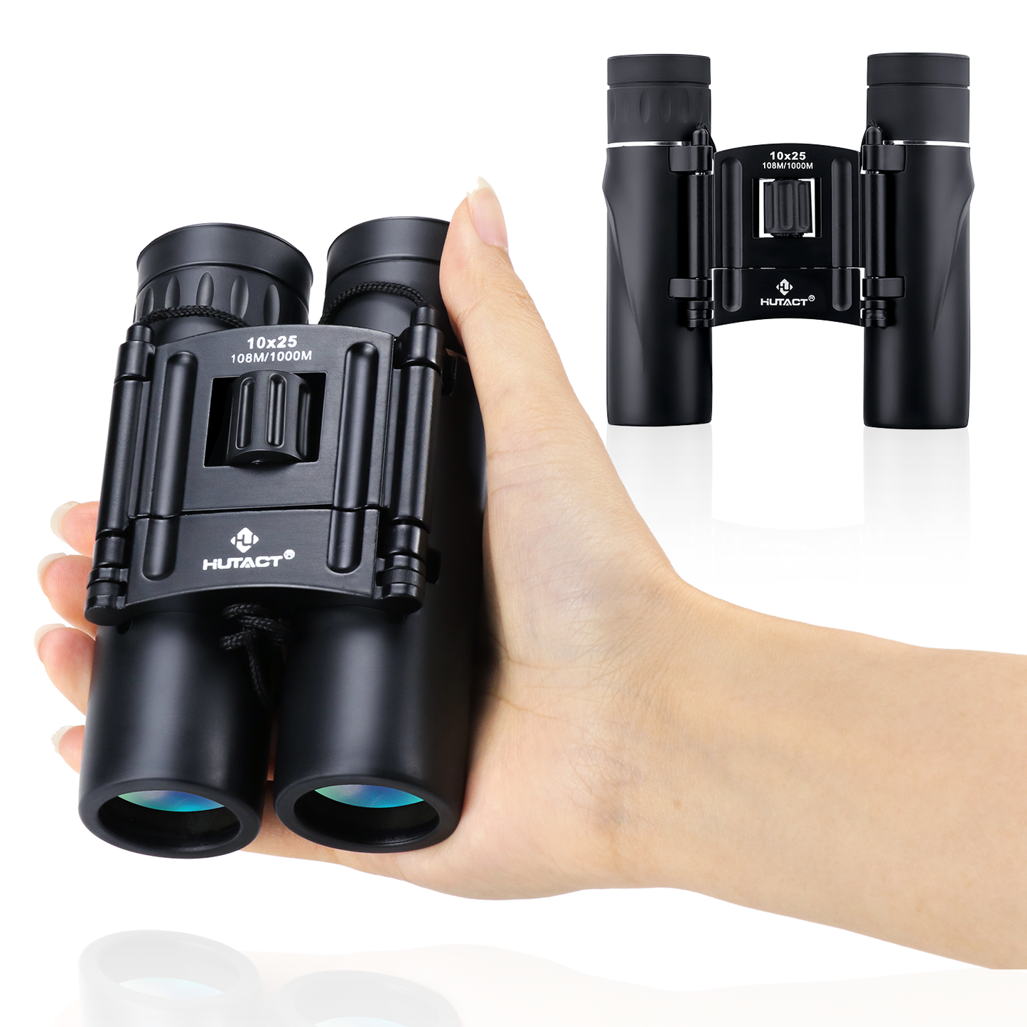 BNISE Binoculars Adults Binoculars for Bird Watching and Hunting,Asika Compact Waterproof/Fogproof/Shockproof Binoculars,Black