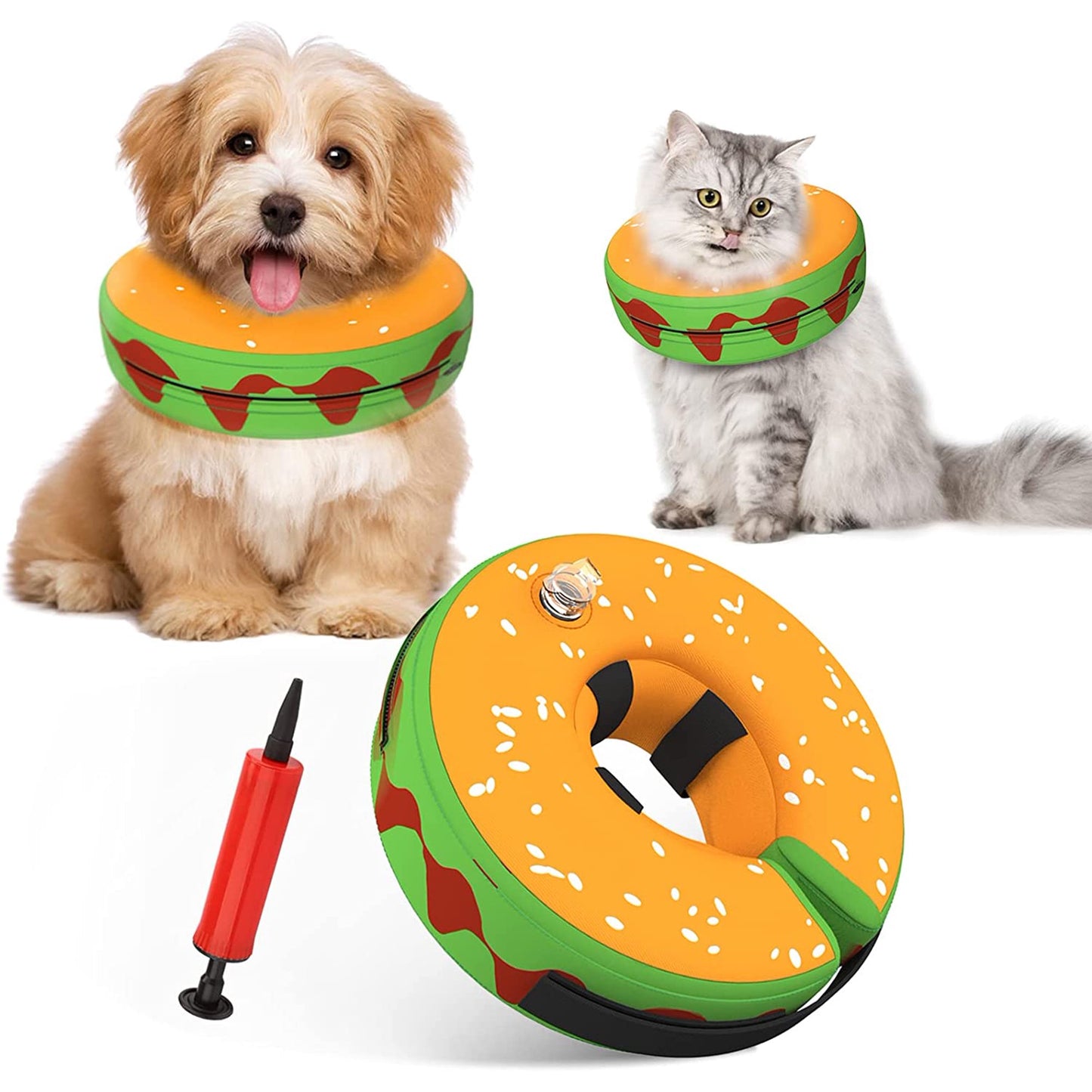 Dog Cone Protective Elizabethan Collar for Dogs Recovery Collar After Surgery Anti-Bite Lick Wound Soft,Inflatable ,Comfortable Cone of Shame for Small Dogs & Cats-S
