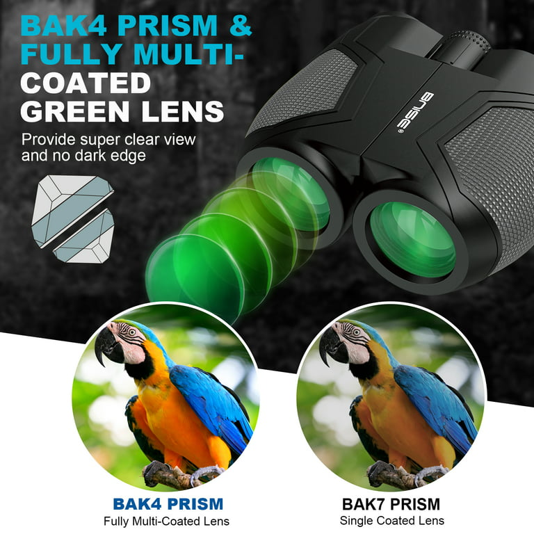 BNISE 12x25 Compact Binoculars for Adults, High-Power Mini Binoculars with FMC & BAK4 HD Wide Viewing, Small & Portable for Bird Watching, Hunting, Hiking, Concerts, Sports