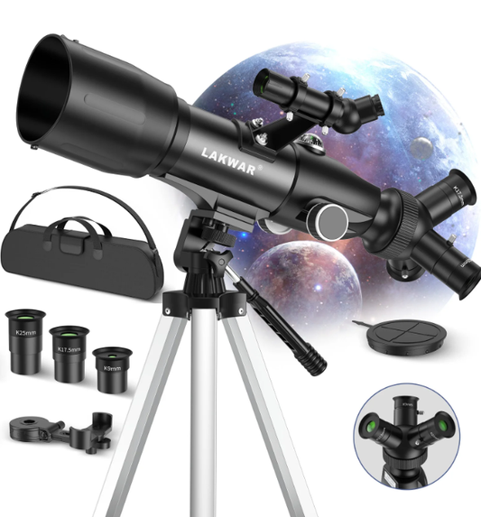 Telescope for Adults & Kid,400mm Refractor Telescope for Astronomy Beginners(16X-132X),Upgraded Telescope with Phone Adapter and Tripod