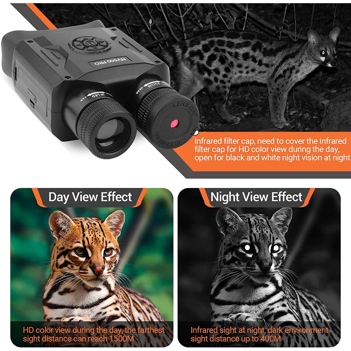 Night Vision Goggles -5X Night Vision Binoculars for Adults,3,5'' Large Screen Infrared Binocular Can Save Photo and Video with 32GB Memory Card