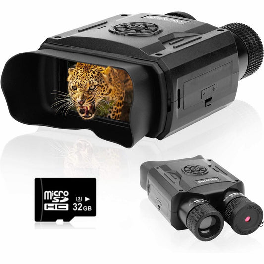 Night Vision Goggles -5X Night Vision Binoculars for Adults,3,5'' Large Screen Infrared Binocular Can Save Photo and Video with 32GB Memory Card