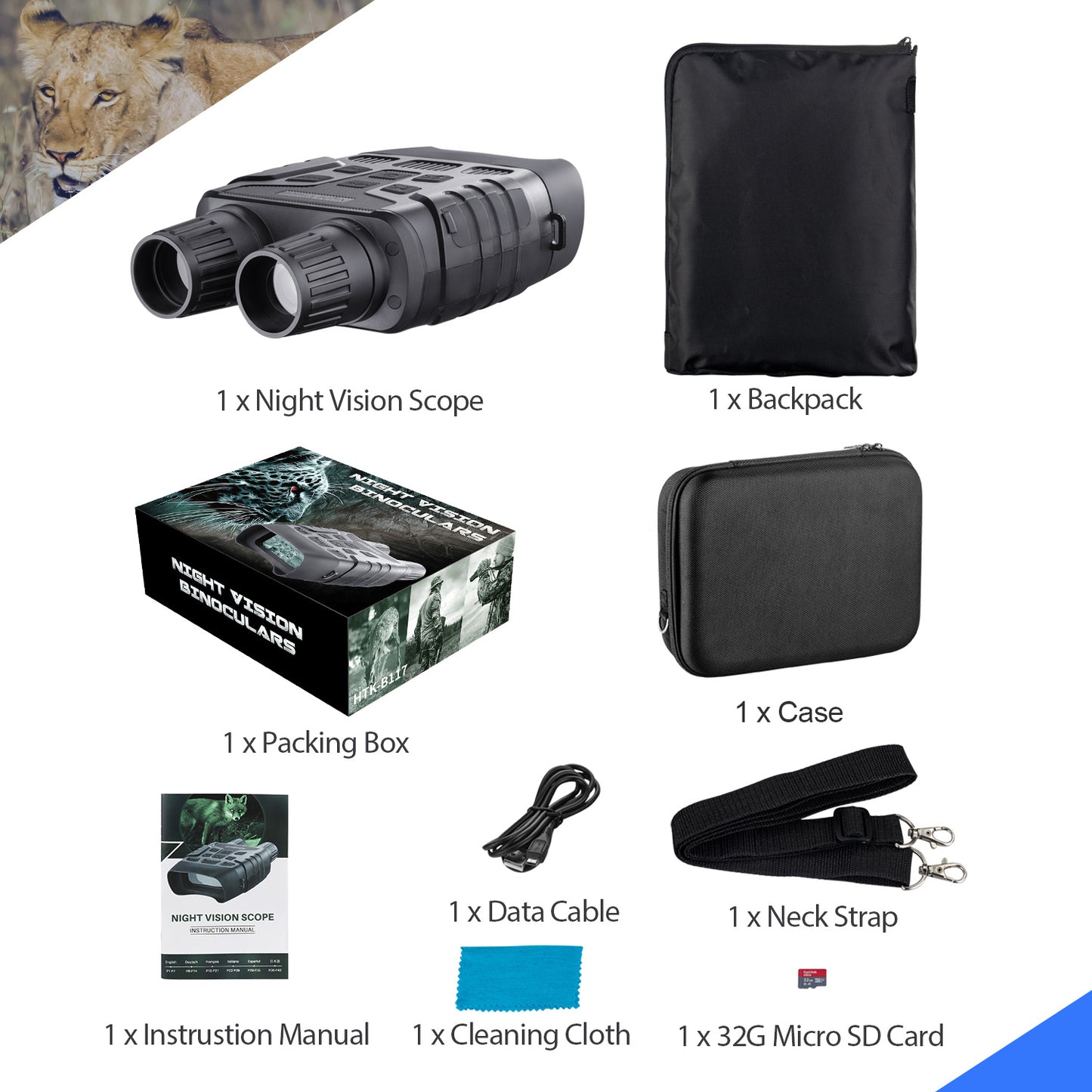 BNISE Digital Night Vision Binoculars