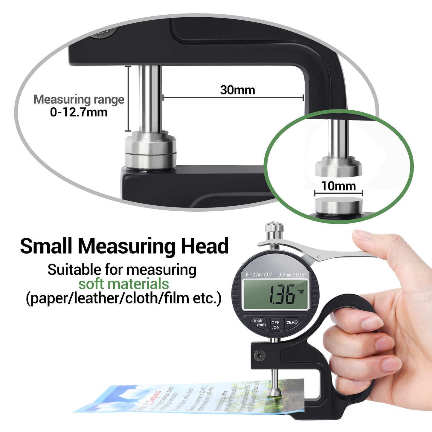 BNISE Digital Thickness Gauge