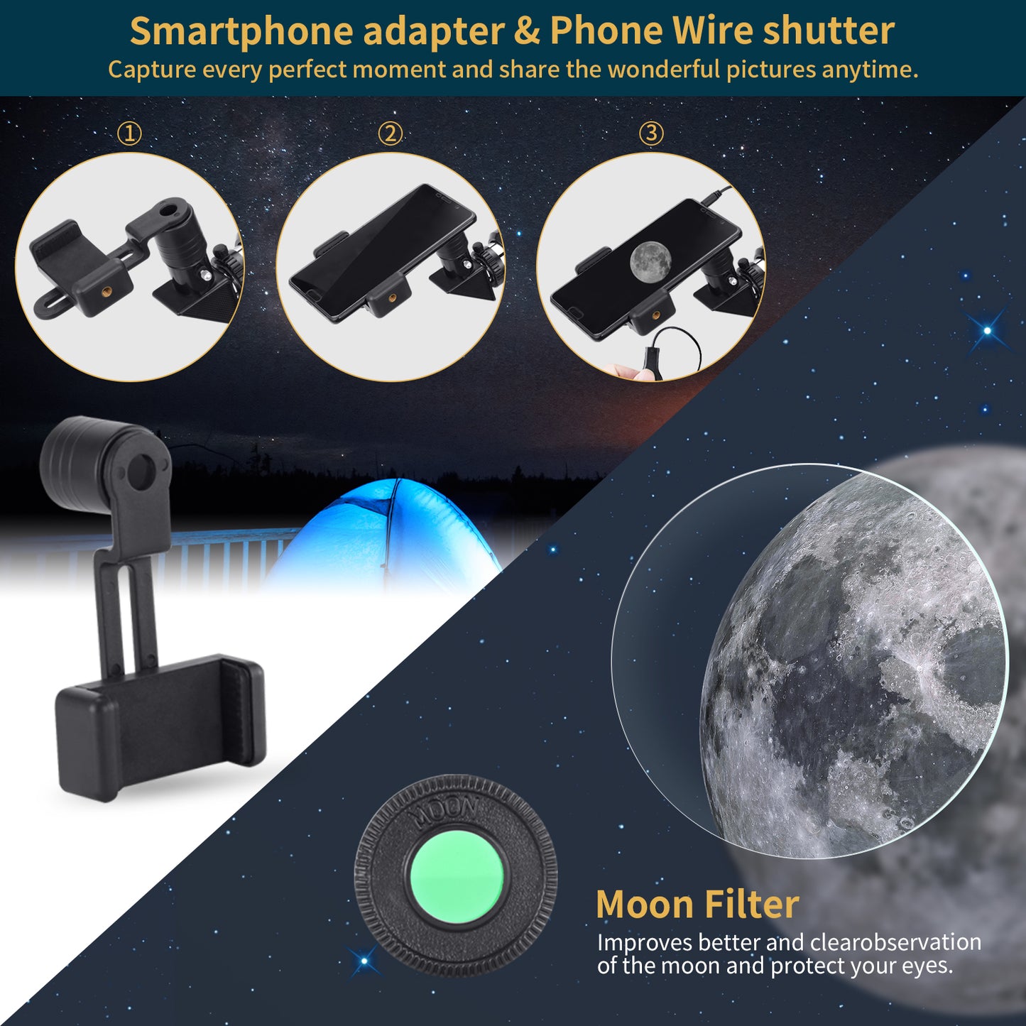 BNISE 150X Telescope for Kids Beginners