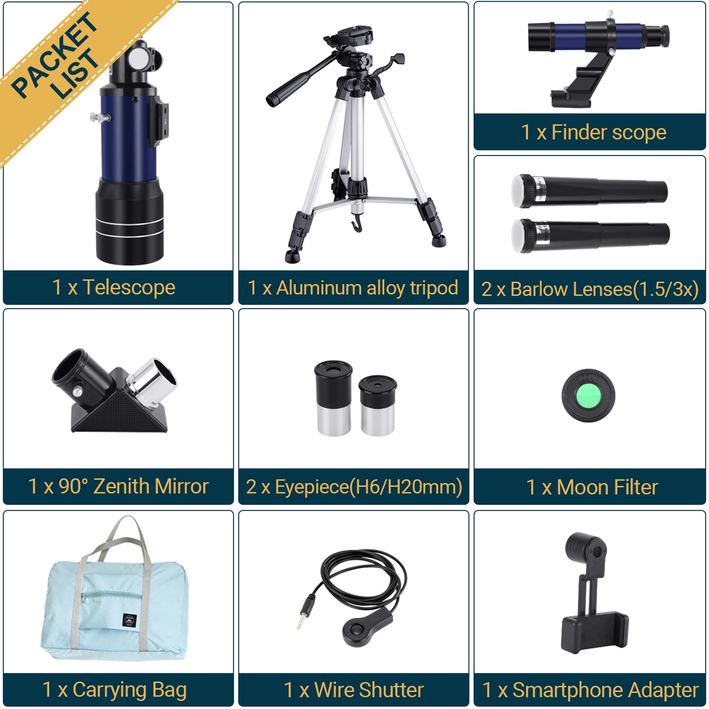 BNISE 150X Telescope for Kids Beginners