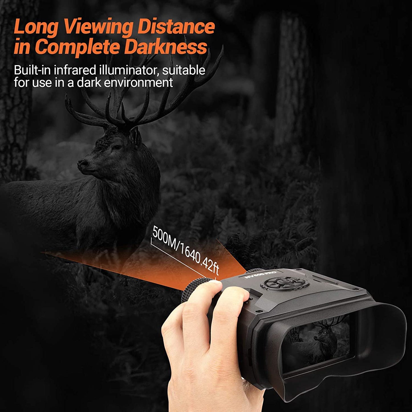 Night Vision Goggles -5X Night Vision Binoculars for Adults,3,5'' Large Screen Infrared Binocular Can Save Photo and Video with 32GB Memory Card