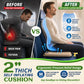 BNISE Inflatable Seat Cushion, 2” Self Inflating Memory Foam Pad with Air Valve, Waterproof Non-Slip Portable Cushion for Camping Airplane Travel Stadium Office