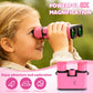 BNISE Kids Binoculars, 8x21 Compact Optics High Resolution BAK4 Prism FMC Lens, Shockproof Outdoor Bird Watching Binoculars for Kids Ages 6-12, Pink