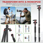 Camera Tripod, Quick-Setup Aluminum DSLR Tripod 67" Monopod-360° Panoramic Metal Ball Head-With Carry Bag,Portable Tripod Phone Adapters,Binoculars Adapters