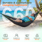 BNISE Double Camping Hammock, 660lbs Portable Nylon Hammock with Two Tree Straps and Carry Bag, Lightweight for Outdoor Camping Hiking Backpacking Travel