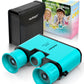 BNISE Kids Binoculars for Ages 6–12, Compact 8x21 Binoculars for Bird Watching and Outdoor Exploration, Small Binoculars with BAK4 Optics, Carry Bag & Neck Strap (Green)