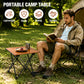 BNISE Folding Camping Table 141 lbs Capacity, Carbon Steel Portable Camp Table with Carry Bag, Lightweight Outdoor for Camping Picnic bbq Beach RV Travel