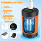 BNISE Portable Camping Shower, 6000mAh Rechargeable Shower Pump with Intelligent LED Display, 3 Spray Modes IPX7 Waterproof for Hiking Travel Pet Car