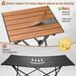 BNISE Folding Camping Table 141 lbs Capacity, Carbon Steel Portable Camp Table with Carry Bag, Lightweight Outdoor for Camping Picnic bbq Beach RV Travel