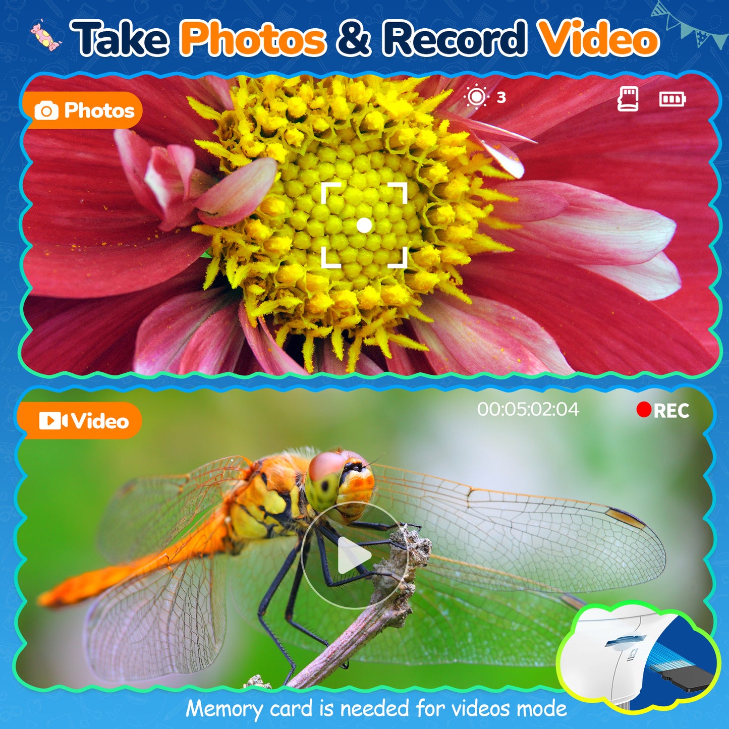 Microscope for Kids,-2.4" Screen, Handheld Digital Microscope with Slides Edu Science Kit Gift for Boys Girls STEM Toys