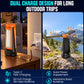 Telescopic Camping Light with 80'' Stand, Solar Rechargeable Work Lantern with 3 Rotatable LED Panels, 7 Light Modes, Magnetic Base & Hook for Camping, Tent, Emergency, Fishing