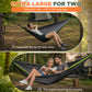 BNISE Double Camping Hammock, 660lbs Portable Nylon Hammock with Two Tree Straps and Carry Bag, Lightweight for Outdoor Camping Hiking Backpacking Travel