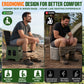 BNISE Portable Camping Toilet with Lid, 330Lbs Folding Toilet with Garbage Bag & Storage Bag, Outdoor Adults Travel Potty for for Camping, RV, Beach, Hiking & Emergency Use
