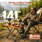 BNISE Folding Camping Table 141 lbs Capacity, Carbon Steel Portable Camp Table with Carry Bag, Lightweight Outdoor for Camping Picnic bbq Beach RV Travel