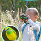 BNISE Kids Binoculars for Ages 6–12, Compact 8x21 Binoculars for Bird Watching and Outdoor Exploration, Small Binoculars with BAK4 Optics, Carry Bag & Neck Strap (Green)