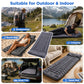 BNISE Sleeping Pad for Camping, 330 lbs Capacity, 27" Extra Wide, Built-in Foot Pump & 5" Pillow, Camping Pad for Hiking, Backpacking & Travel