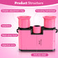 BNISE Kids Binoculars, 8x21 Compact Optics High Resolution BAK4 Prism FMC Lens, Shockproof Outdoor Bird Watching Binoculars for Kids Ages 6-12, Pink