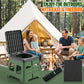 BNISE Portable Camping Toilet with Lid, 330Lbs Folding Toilet with Garbage Bag & Storage Bag, Outdoor Adults Travel Potty for for Camping, RV, Beach, Hiking & Emergency Use