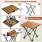 BNISE Folding Camping Table 141 lbs Capacity, Carbon Steel Portable Camp Table with Carry Bag, Lightweight Outdoor for Camping Picnic bbq Beach RV Travel