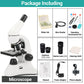 LAKWAR Microscope,40X-2000X Compound Microscopes with Slides,Phone Adapter Science Microscope for Kid,Students Students School Laboratory Education