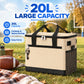 BNISE Insulated Cooler Bag, 24 Can/20L Leakproof Soft Sided Cooler with Shoulder Strap, Foldable Waterproof Tote for Camping Hiking Picnic Beach
