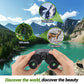 BNISE 12x25 Compact Binoculars for Adults, High Power HD Folding Pocket Binoculars for Bird Watching, Hunting, Concerts