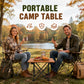 BNISE Folding Camping Table 141 lbs Capacity, Carbon Steel Portable Camp Table with Carry Bag, Lightweight Outdoor for Camping Picnic bbq Beach RV Travel