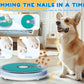 Dog Nail Scratch Pad with Treat Box-Rotatable Portable Dog Scratch Filing Pad for Nails-Pet Nail Scratch Board for Indoor/Outdoor Training Treat Feeder Dispenser-Pink