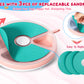 Dog Nail Scratch Pad with Treat Box-Rotatable Portable Dog Scratch Filing Pad for Nails-Pet Nail Scratch Board for Indoor/Outdoor Training Treat Feeder Dispenser-Pink