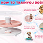 Dog Nail Scratch Pad with Treat Box-Rotatable Portable Dog Scratch Filing Pad for Nails-Pet Nail Scratch Board for Indoor/Outdoor Training Treat Feeder Dispenser-Pink