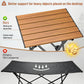 BNISE Folding Camping Table 141 lbs Capacity, Carbon Steel Portable Camp Table with Carry Bag, Lightweight Outdoor for Camping Picnic bbq Beach RV Travel