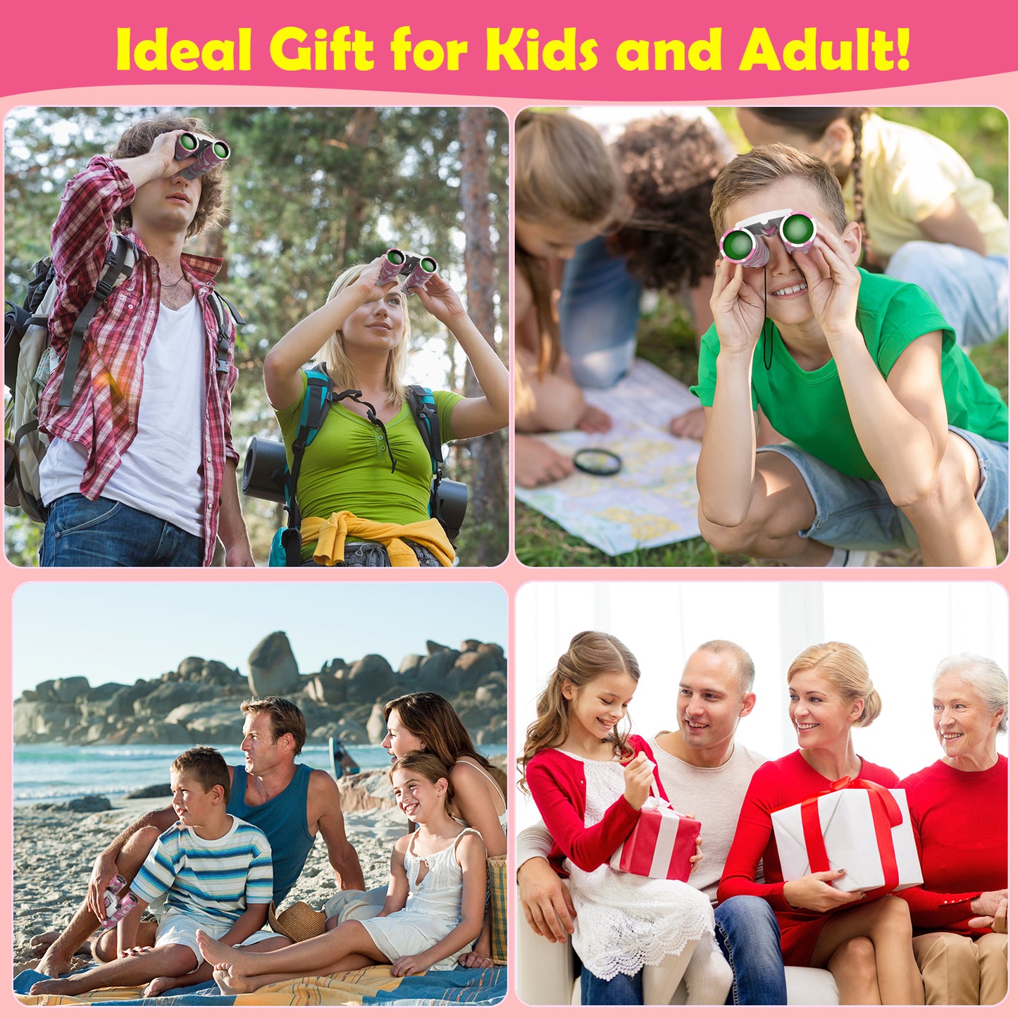 BNISE Small Binoculars for Adult and Kids, 8x21 Compact Binoculars for Bird Watching and Hunting Hiking Mini Kids Binoculars Boys Girls-Blue