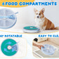 Dog Nail Scratch Pad with Treat Box-Rotatable Portable Dog Scratch Filing Pad for Nails-Pet Nail Scratch Board for Indoor/Outdoor Training Treat Feeder Dispenser-Pink