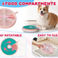 Dog Nail Scratch Pad with Treat Box-Rotatable Portable Dog Scratch Filing Pad for Nails-Pet Nail Scratch Board for Indoor/Outdoor Training Treat Feeder Dispenser-Pink