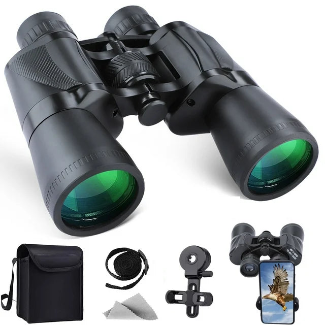 20X50 Binoculars for Adults, HD Powerful Binoculars with Low Light Vision, Waterproof Binoculars for Bird Watching