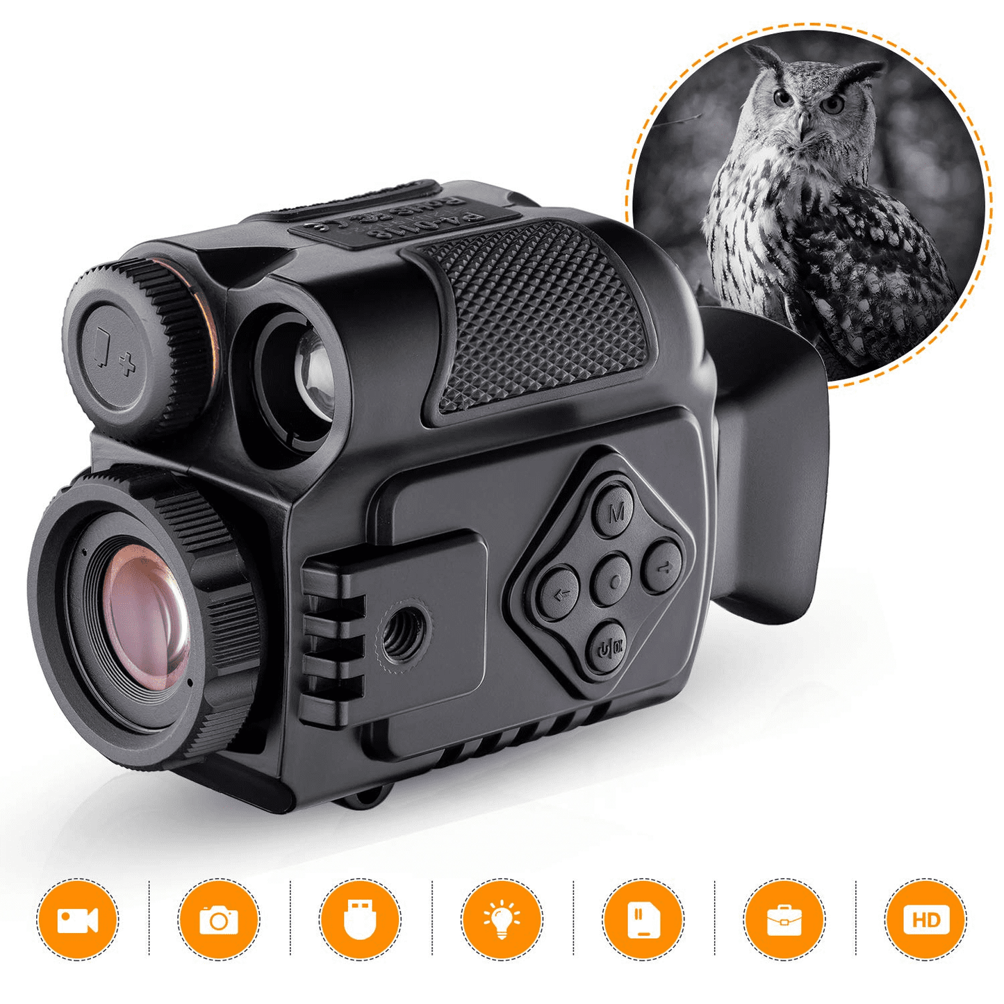 BNISE Digital Night Vision Monocular for 100% Darkness, 1080p Full HD Photo & Video 5X Night Vision Goggles Portable Infrared Night Vision for Day & Night Hunting, Camping, Surveillance with 8GB Card