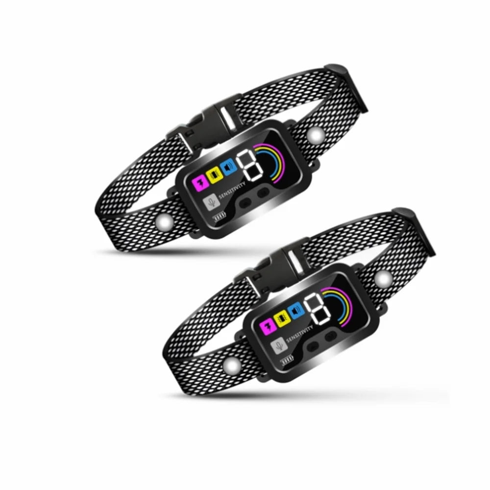 Bark Collar, 2 Pack Dog Bark Collar for Large Medium Small Dogs,Smart Bark Collar,Rechargeable Anti Barking Training Collar with 8 Adjustable Sensitivity,Bark Collar with Beep