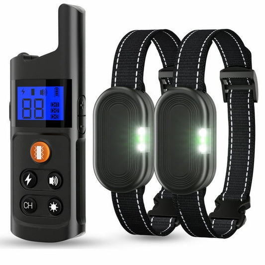 Dog Shock Collar for 2 Dogs, Dog Training Collar with Remote for Large Medium Small Dogs, Rechargeable E-Collar Waterproof Collars with 3 Training Modes