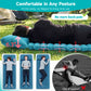 BNISE Camping Sleeping Pad, 6.3" Inflatable Sleeping Mat with Built-in Foot Pump and Pillow, Lightweight Waterproof for Backpacking Travel Hiking