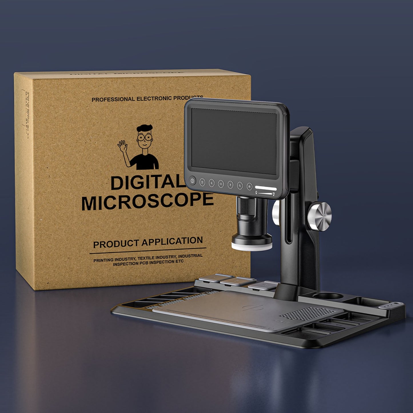 Digital Microscope for Electronics Repair, 1600x Microscope with IPS Touch Screen Electronic Repair Mat,32GB Card