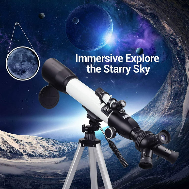 Telescope, Astronomy Telescope for Adults, 60mm Aperture 500mm AZ Mount Astronomical Refracting Telescope for Kids Beginners with Adjustable Tripod, Phone Adapter, Nylon Bag