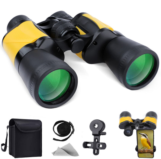 20X50 Binoculars for Adults, HD Powerful Binocular with Low Light Vision, Waterproof Binoculars for Bird Watching Hunting